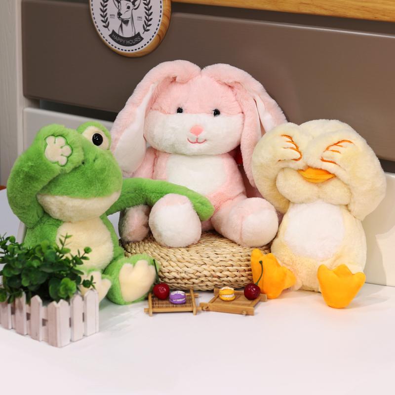 Frog - クッション 枕 ふわふわ 男の子 女の子 インテリア おもちゃ ぬいぐるみ 人形 かわいい ベビー 赤ちゃん 子供 プレゼント おすすめ 誕生日 ギフト クリスマス 贈り物 出産祝い うさぎ 柴犬 カエル 猿 パンダ 恐竜 アヒル 動物 アニマル