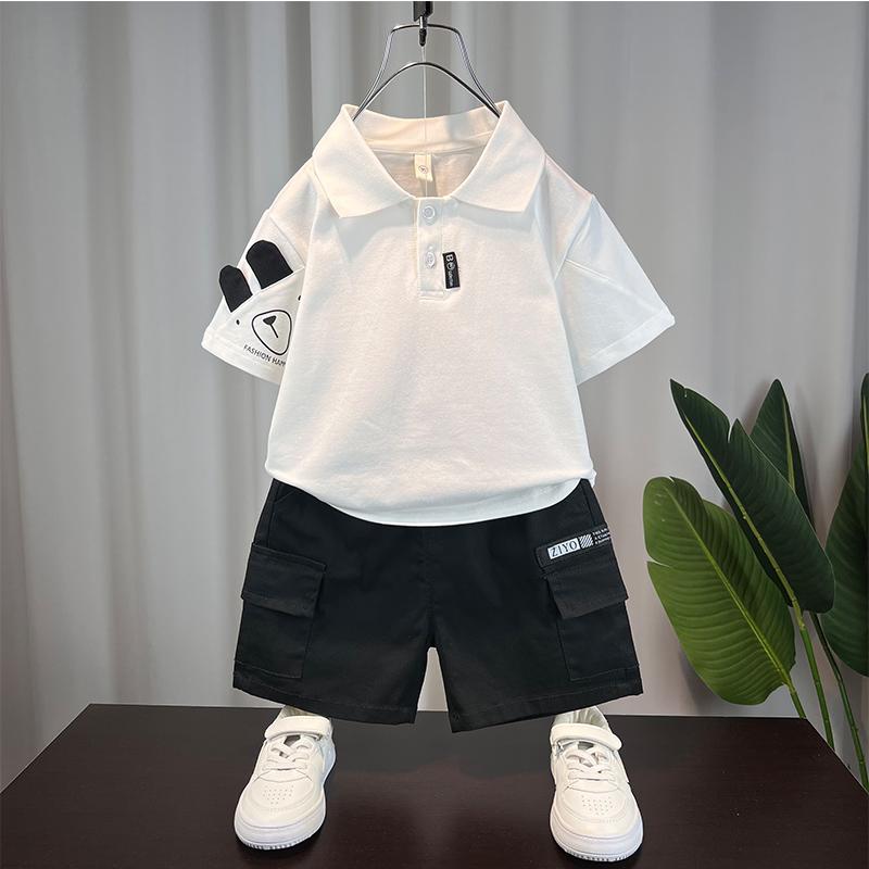 キッズ ファッション 男の子 かわいい おしゃれ かっこいい 韓国 子供服 高級 Tシャツ 半袖 ポロシャツ 夏 トップス シンプル パンツ ボトムス セット