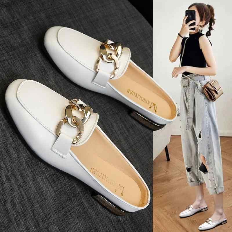 韓国 靴 シューズ 春夏 秋 冬 レディース かわいい おしゃれ 包頭 ハーフ スリッパ 女性用 夏 アウター..