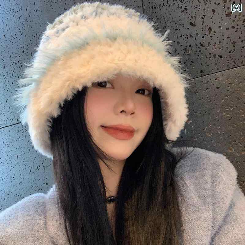 Knit Hat - 韓国 女性 春夏 秋　冬 レディース かわいい おしゃれ 肥厚 ニット 帽 女性用 秋　冬 韓国 小顔 ウール 帽子 大きい 耳保護 帽子