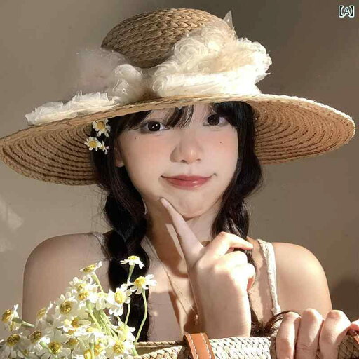韓国 女性 春夏 秋冬 レディース かわいい おしゃれ レース リボン 編組 麦わら 帽子 女性用 夏大きい つば 日焼け防止 帽子 海辺 ビーチ 休暇 帽子 韓国 女性 春夏 秋冬 レディース かわいい おしゃれ レース リボン 編組 麦わら 帽子 女性用 夏大きい つば 日焼け防止 帽子 海辺 ビーチ 休暇 帽子