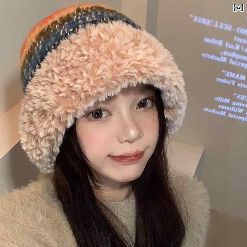 Rakuten - 韓国 女性 春夏 秋冬 レディース かわいい おしゃれ 秋女性用 カラフル ウール 帽子 韓国 バー ジョン 小顔 ニット 帽子 大きい 帽子