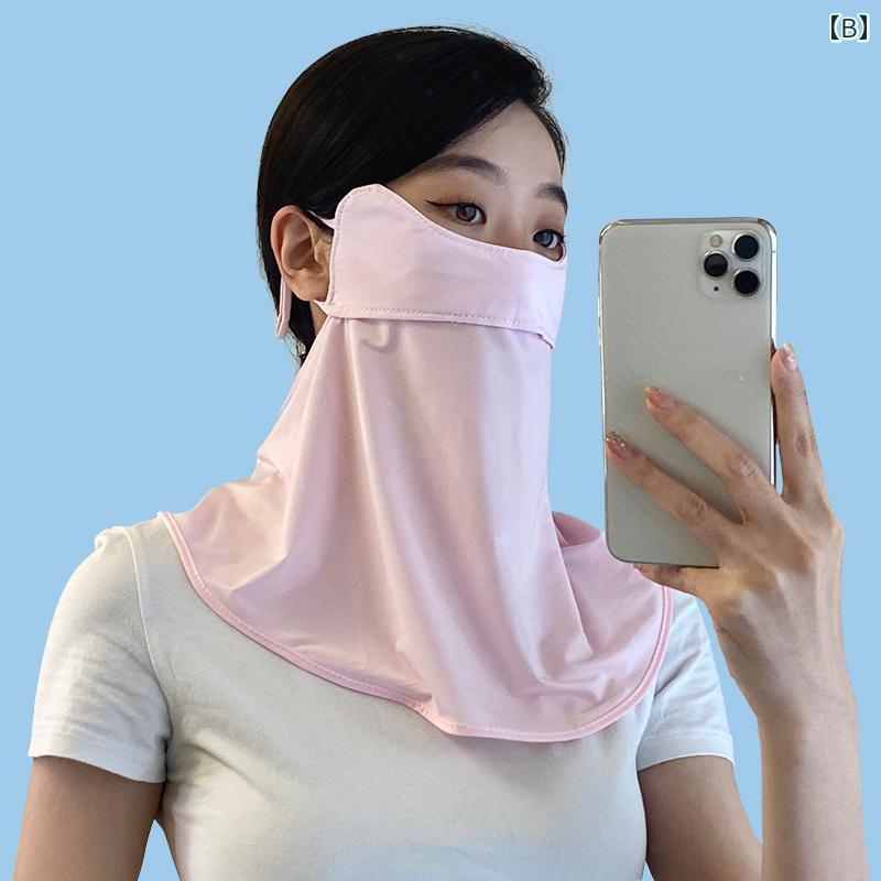韓国 女性 春夏 秋冬 レディース かわいい おしゃれ 春夏 秋冬 レディース 運転用 日焼け防止 マスク UV 女性用 フルフェイスマスク 薄手 ベール サンシェード プロテクター
