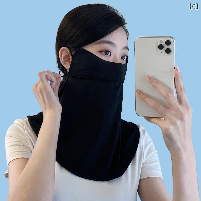 韓国 女性 春夏 秋冬 レディース かわいい おしゃれ 春夏 秋冬 レディース 運転用 日焼け防止 マスク UV 女性用 フルフェイスマスク 薄手 ベール サンシェード プロテクター