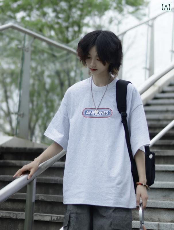 Rakuten - メンズ ファッション 春夏 秋冬 かっこいい オシャレ モテ 男性用 紳士服 服 韓国 シンプル 大人 レトロ レター プリント 半袖 T シャツ メンズ レディース カジュアル ストリート