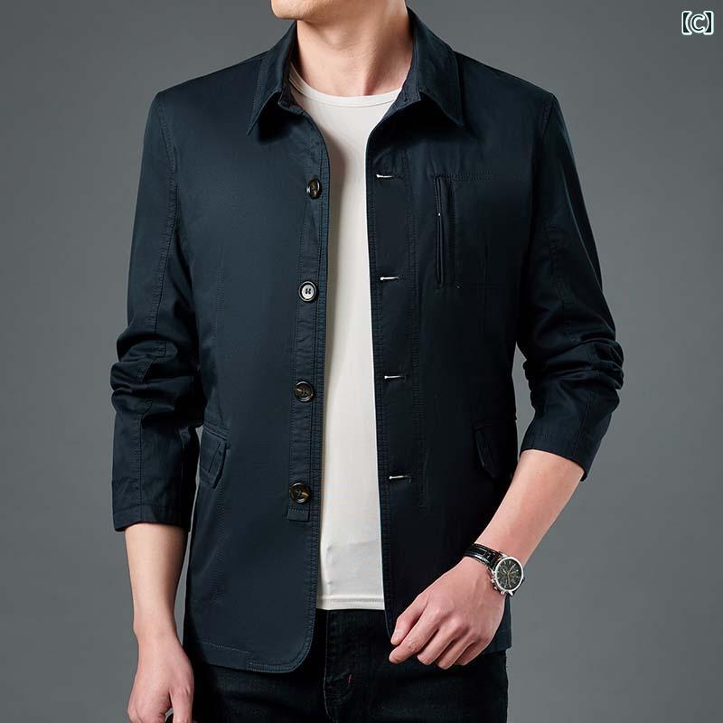 メンズ ファッション 春夏 秋冬 かっこいい オシャレ モテ 男性用 紳士服 服 韓国 シンプル 大人 メンズビジネス カジュアル コットンジャケット ファッション コットン ダッド ジャケット 男性用