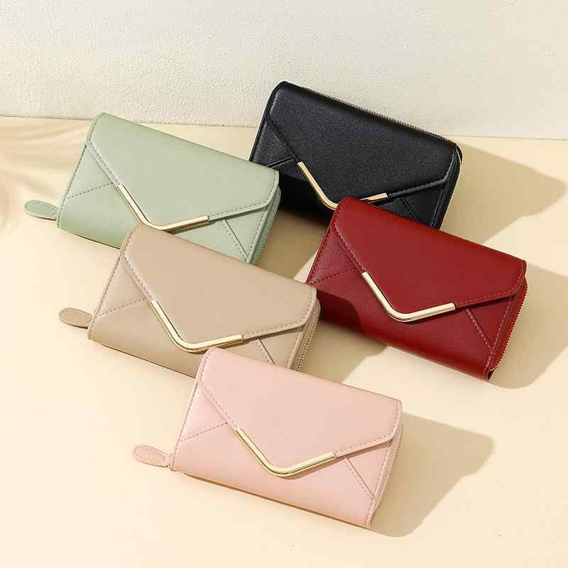 高級 韓国 財布 女性 レディース ファッション おしゃれ かわいい ウォレット シンプル ミディアム 大容量 カード 小銭 ミニ コンパクト 運び 折りたたみ