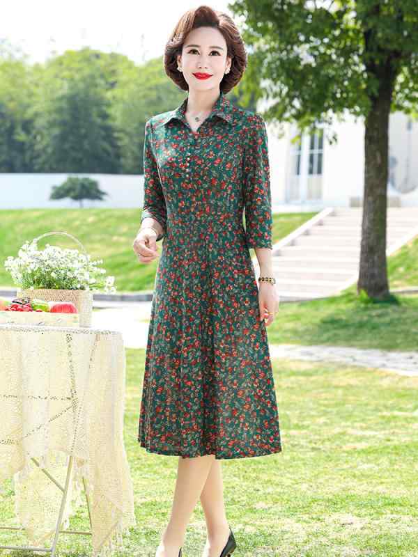 乐天商城 - レディース ファッション おしゃれ 春夏 秋冬 大人 上品 高級 マダム ミス ミセス プレゼント 敬老日 母日 母 春服 洋風 女性 ロング ドレス 幅広 妻 夏服