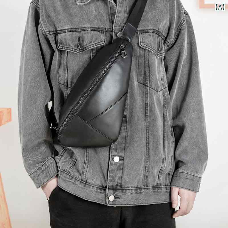 メンズ ファッション おしゃれ かっこいい 革 チェスト バッグ メンズ クロス ボディバッグ カジュアルショルダーバッグ最上層 ウエスト バッグ 若々しい メンズバッグ