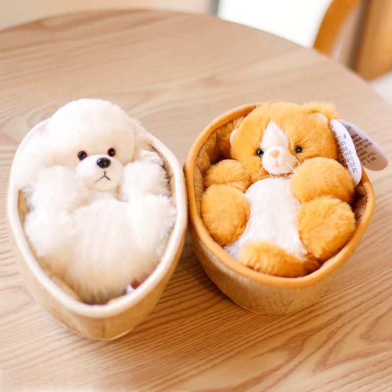 クッション 枕 ふわふわ 男の子 女の子 インテリア おもちゃ ぬいぐるみ 人形 かわいい ベビー 赤ちゃん 子供 プレゼント おすすめ 誕生日 ギフト クリスマス 贈り物 出産祝い 動物 犬 猫 アニマル 動物 パンダ 籠