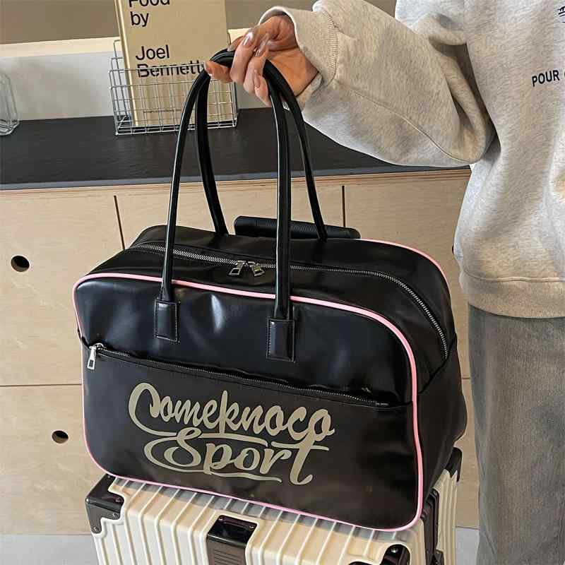 おしゃれ かわいい かっこいい バッグ 鞄 旅行 トラベル レディース 女性 ファッション 韓国 軽量 スポーツ トート 大容量 ボストン 英字 フィットネス シンプル スポーツ ジム