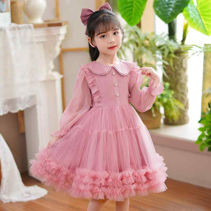 樂天商城 - キッズ ファッション 女の子 かわいい おしゃれ 韓国 子供服 プリンセス 発表会 結婚式 高級 女の子 秋 ドレス 子供 誕生日 プリンセス ドレス 春秋 長袖 ベビー ドレス
