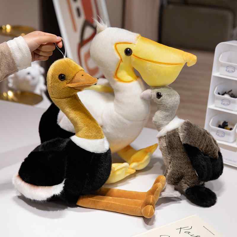 クッション 枕 ふわふわ 男の子 女の子 インテリア おもちゃ ぬいぐるみ 人形 かわいい ベビー 赤ちゃん 子供 プレゼント おすすめ 誕生日 ギフト クリスマス 贈り物 出産祝い ダチョウ 鳥 ハゲワシ ペリカン 動物 アニマル リアル