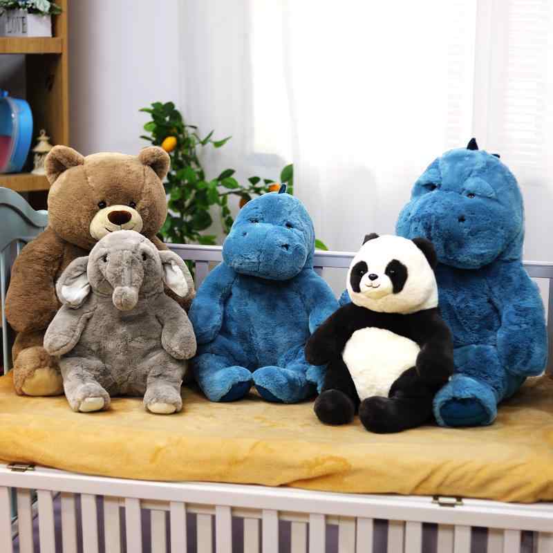 Bear - クッション 枕 ふわふわ 男の子 女の子 インテリア おもちゃ ぬいぐるみ 人形 かわいい ベビー 赤ちゃん 子供 プレゼント おすすめ 誕生日 ギフト クリスマス 贈り物 出産祝い 柔らかい 象 パンダ 恐竜 クマ 癒し 動物 アニマル