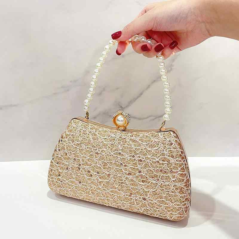 レディース ファッション 春夏 秋冬 女性 かわいい おしゃれ 韓国 鞄 バッグ 上品 大人 ハンド 結婚式 パーティー ディナー クラッチ パール レース 高級