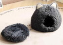 犬 猫 ペット ベッド 寝具 かわいい おしゃれ マット 小屋 ハウス 冬 暖かい 安全 オール シーズン テント シェルター ふわふわ 耳