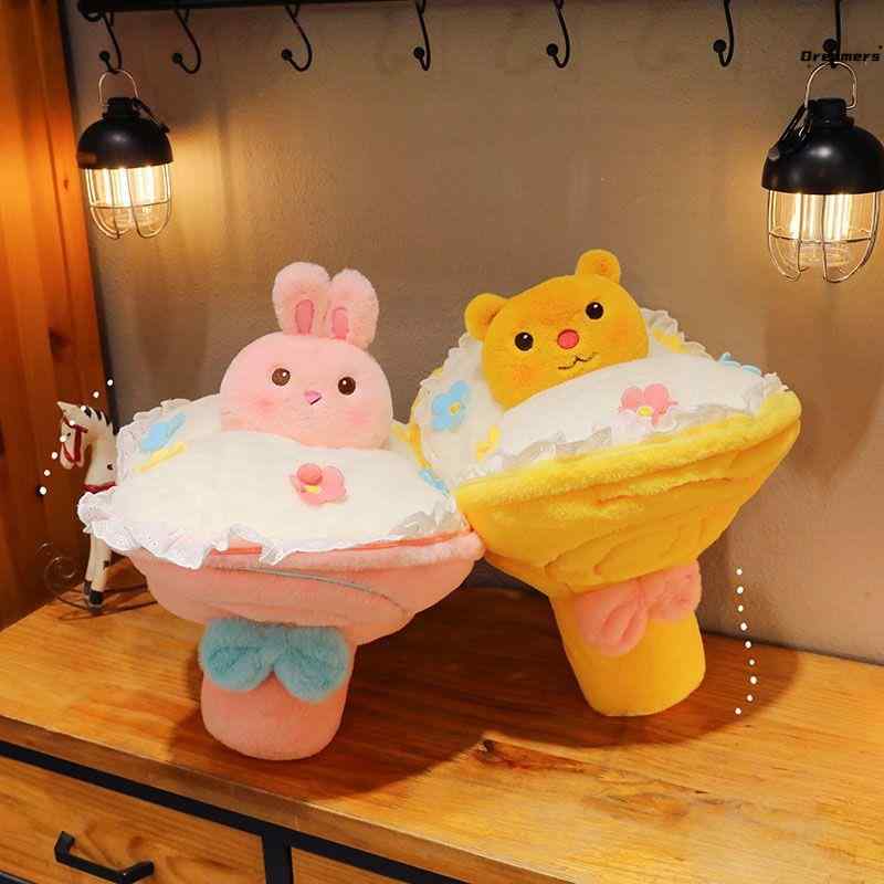Rabbit - クッション 枕 ふわふわ 男の子 女の子 インテリア おもちゃ ぬいぐるみ 人形 かわいい ベビー 赤ちゃん 子供 プレゼント おすすめ 誕生日 ギフト クリスマス 贈り物 出産祝い バレンタイン ブーケ ウサギ 花束 クマ 枯れにくい 動物