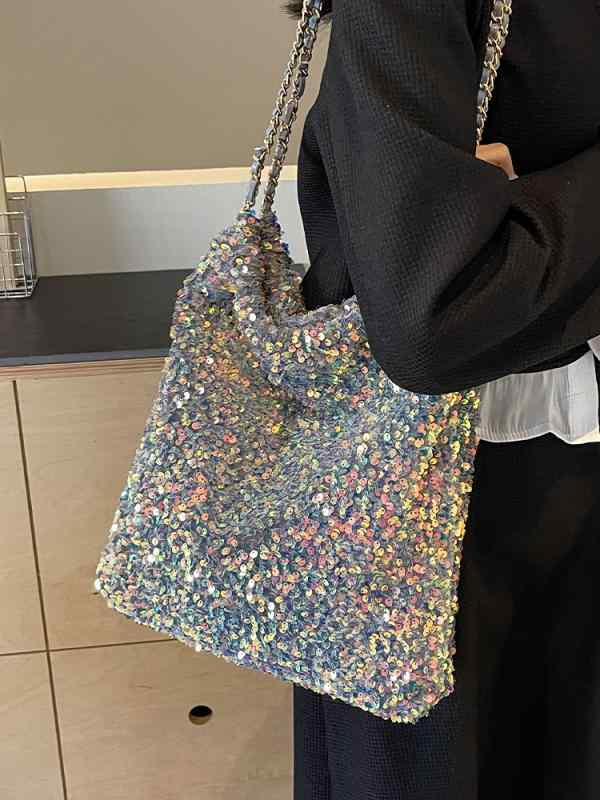 楽天YKC8レディース ファッション 春夏 秋冬 女性 かわいい おしゃれ 韓国 鞄 バッグ 上品 大人 大容量 スパンコール トート ショルダー キラキラ