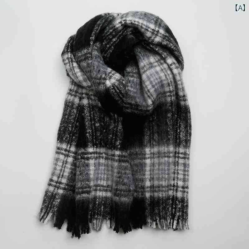 メンズ ファッション 男性 秋冬 防寒 マフラー ストール かっこいい おしゃれ モテる 韓国 暖かい 男性用 チェック柄 スカーフ 秋冬 彼氏 韓国 ギフト 女性用 ショール カップル 暖かい スカーフ
