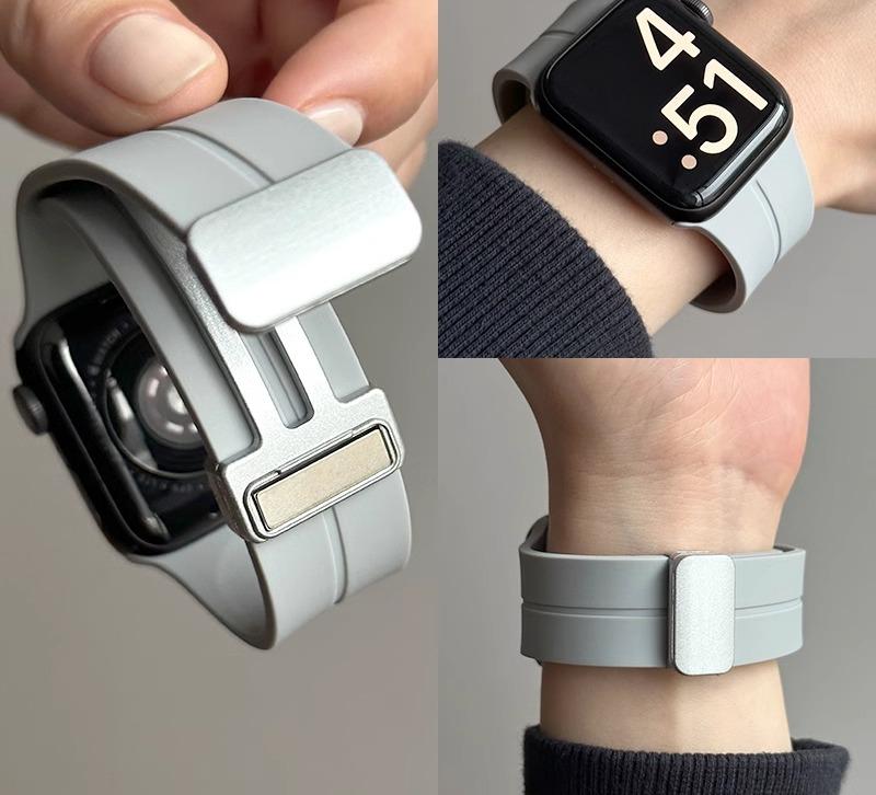 Ladies - Apple Watch アップルウォッチ 男性 メンズ 女性 レディース 腕時計 ベルト おしゃれ かわいい かっこいい スポーツ シリコン 磁気 ストラップ ソフト シンプル 新型 10 9 8 7 6 5 4 3 2 1 Ultra 通気性
