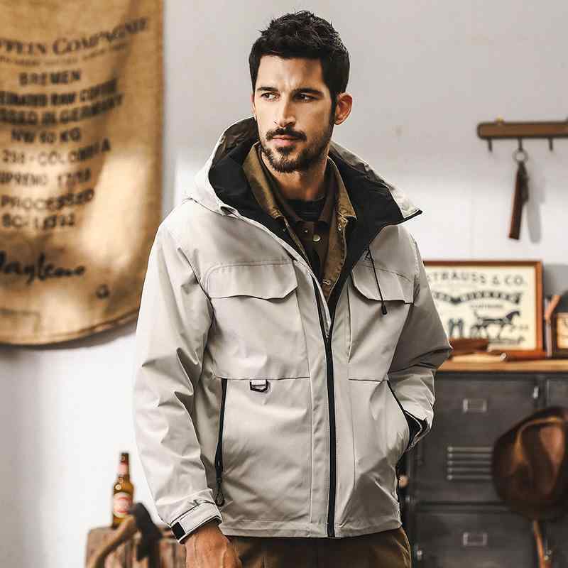 Rakuten - メンズ ファッション 春夏 秋冬 かっこいい オシャレ モテ 男性用 紳士服 服 韓国 シンプル 秋 男性用 アメリカン レトロ ジャケット カジュアル ワークウェア マウンテン スタイル アウトドア メンズジャケット