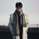メンズ ファッション 男性 秋 冬 防寒 マフラー ストール かっこいい おしゃれ モテる 韓国 暖かい 男性用 スカーフ 冬 韓国 ソリッドカラー スカーフ 女性 カップル用 厚手 暖かい グレー メンズ スカーフ 秋 誕生日用