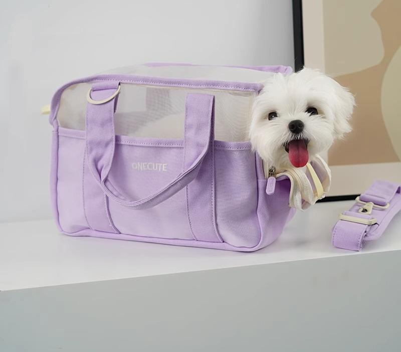 犬 猫 キャリー ペット 外出 バッグ ポータブル 運ぶ メッシュ 通気性 シンプル かわいい おしゃれ ショルダー トート