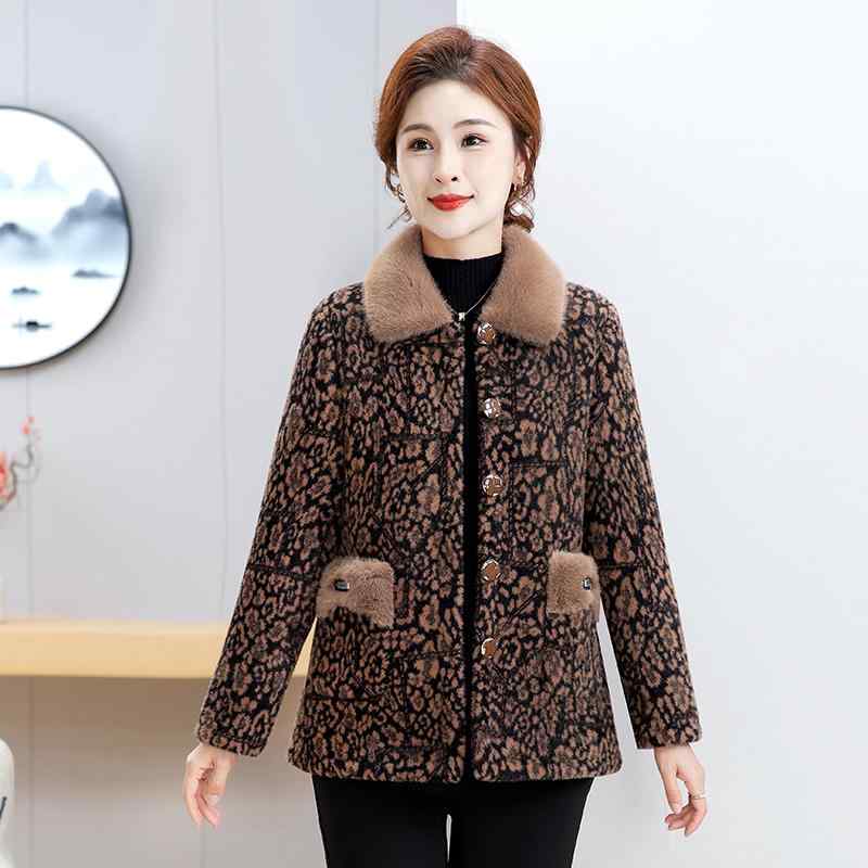 アウター 暖かい 保温 レディース ファッション おしゃれ 秋冬 大人 上品 高級 マダム ミス ミセス プレゼント 敬老日 母 高齢者 おばあちゃん ベルベット コート 裏起毛 厚手 ショート ヒョウ柄 アニマル柄 チェック ふわふわ ジャケット