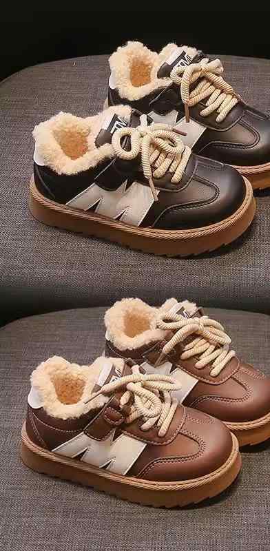 キッズ ファッション 秋　冬 かわいい おしゃれ 韓国 子供 女の子 男の子 かっこいい 靴 シューズ ブーツ 厚手 防水 滑り止め スニーカー 暖かい 保温 シンプル