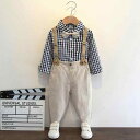 キッズ ファッション 男の子 かわいい おしゃれ かっこいい 韓国 子供服 発表会 結婚式 高級 スーツ カジュアル シンプル 長袖 春秋冬 サスペンダー サロ...