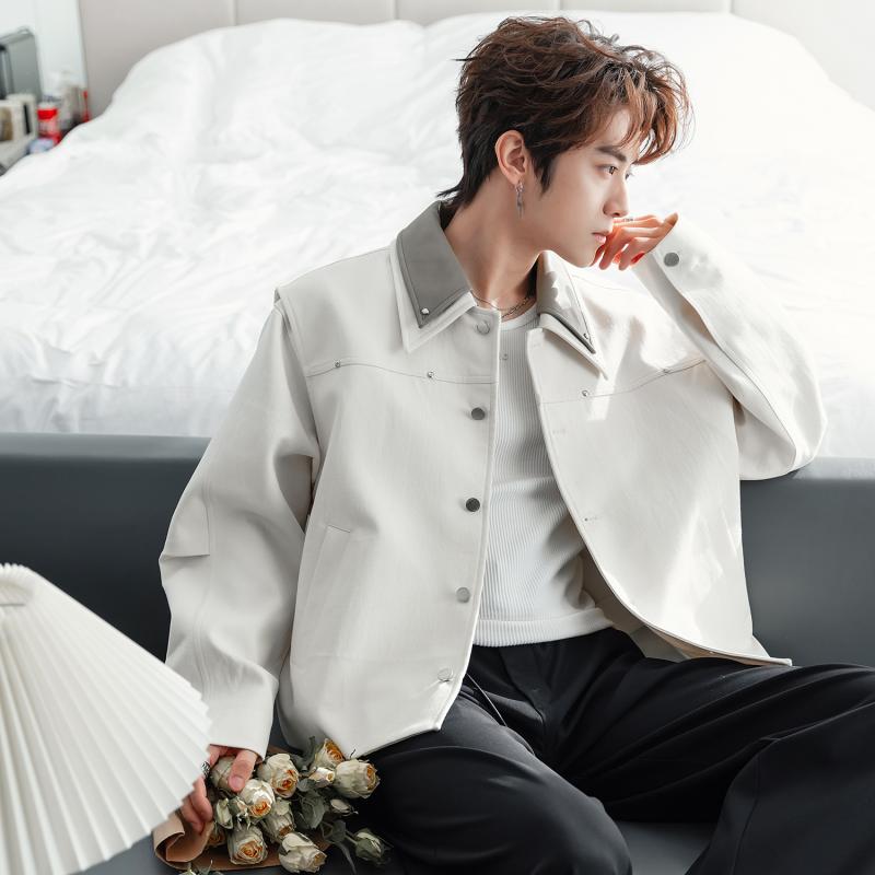 Rakuten - メンズ ファッション 春夏 秋冬 かっこいい オシャレ モテ 男性用 紳士服 服 韓国 シンプル 大人 韓国 高級 ジャケット 春 ゆったり ジャケット トップス