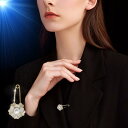 レディース ファッション 女性 装飾 おしゃれ かわいい アクセサリー ジュエリー ブローチ コサージュ エレガント 高級 韓国 キラキラ ラインストーン パール シンプル 椿 ピン スカーフ 花 母の日 敬老 プレゼント ギフト