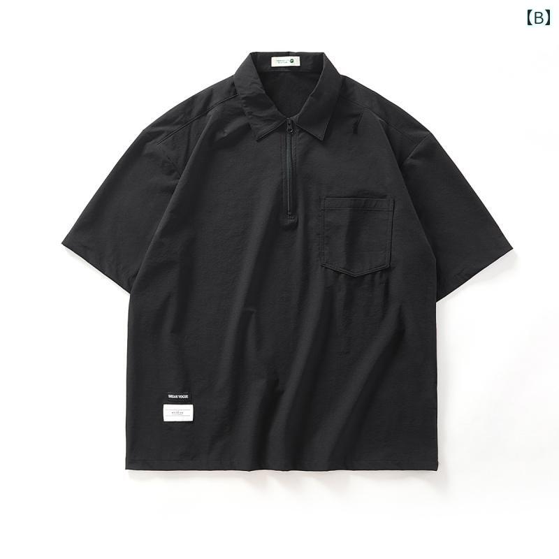 メンズ ファッション 春夏 秋冬 かっこいい オシャレ モテ 男性用 紳士服 服 韓国 シンプル 大人 アメリカン マウンテン ワークウェア ポロシャツ メンズ 半袖 夏 カジュアル ポロシャツ 速乾 半袖 T シャツ メンズ