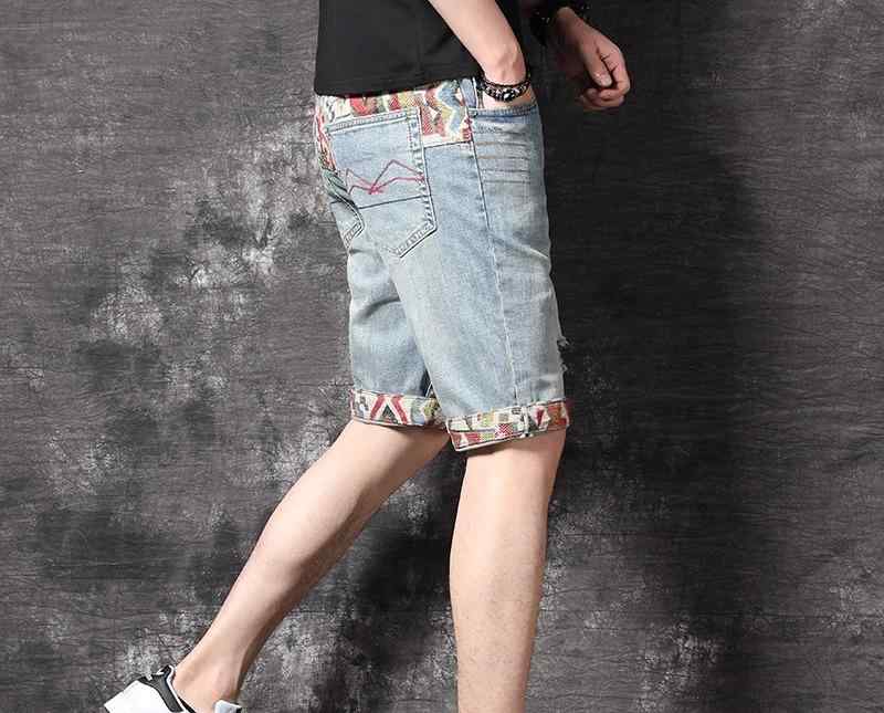 メンズ ファッション 春夏 秋　冬 かっこいい オシャレ モテ 男性用 紳士服 服 韓国 シンプル 大人 夏 薄手 穴 デニムショートパンツ メンズ 韓国 カジュアル ハイエンド ストレート パンツ メンズ