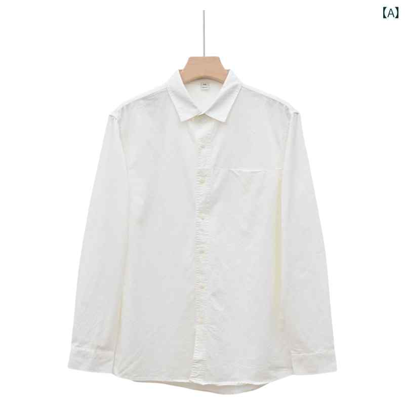 メンズ ファッション 春夏 秋冬 かっこいい オシャレ モテ 男性用 紳士服 服 韓国 シンプル 大人 秋 シンプル カジュアル アメリカン シャツ メンズ 長袖 トップ 無地 シャツ メンズシャツ