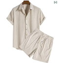 メンズ ファッション 春夏 秋冬 かっこいい オシャレ モテ 男性用 紳士服 服 韓国 シンプル 大人 夏 カジュアル 無地 ビーチ スーツ コーデュロイ 半袖 ショーツ 2点 セット メンズスーツ