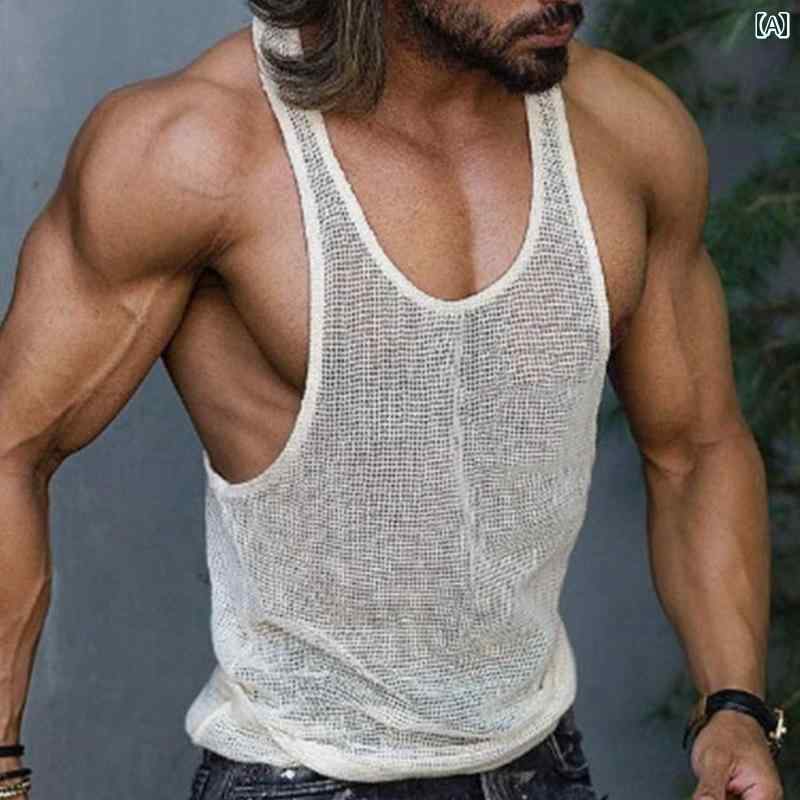 メンズ ファッション 春夏 秋冬 かっこいい オシャレ モテ 男性用 紳士服 服 韓国 シンプル 大人 夏 ホワイト ベース ニット セーター メンズ フィットネススポーツ ベスト メンズ ベスト