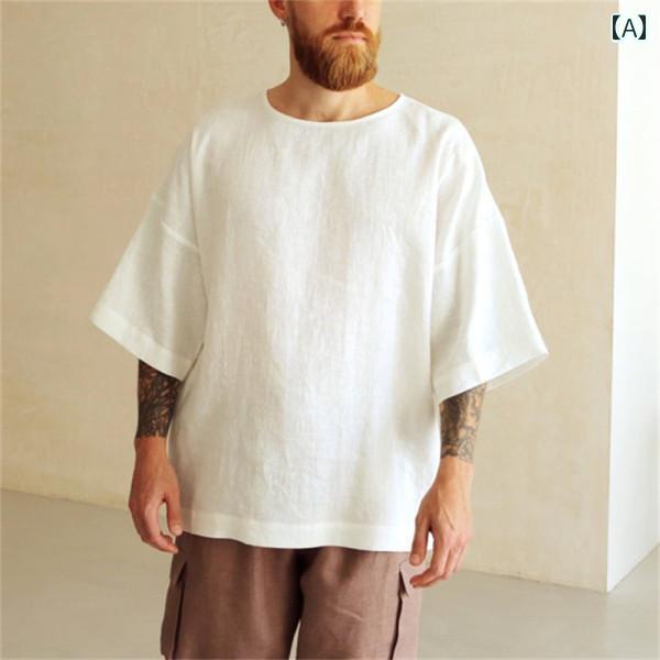 メンズ ファッション 春夏 秋冬 かっこいい オシャレ モテ 男性用 紳士服 服 韓国 シンプル 大人 夏 アメリカ メンズ シンプル ラウンドネック 長袖 トップス T シャツ メンズ T シャツ(4.0)