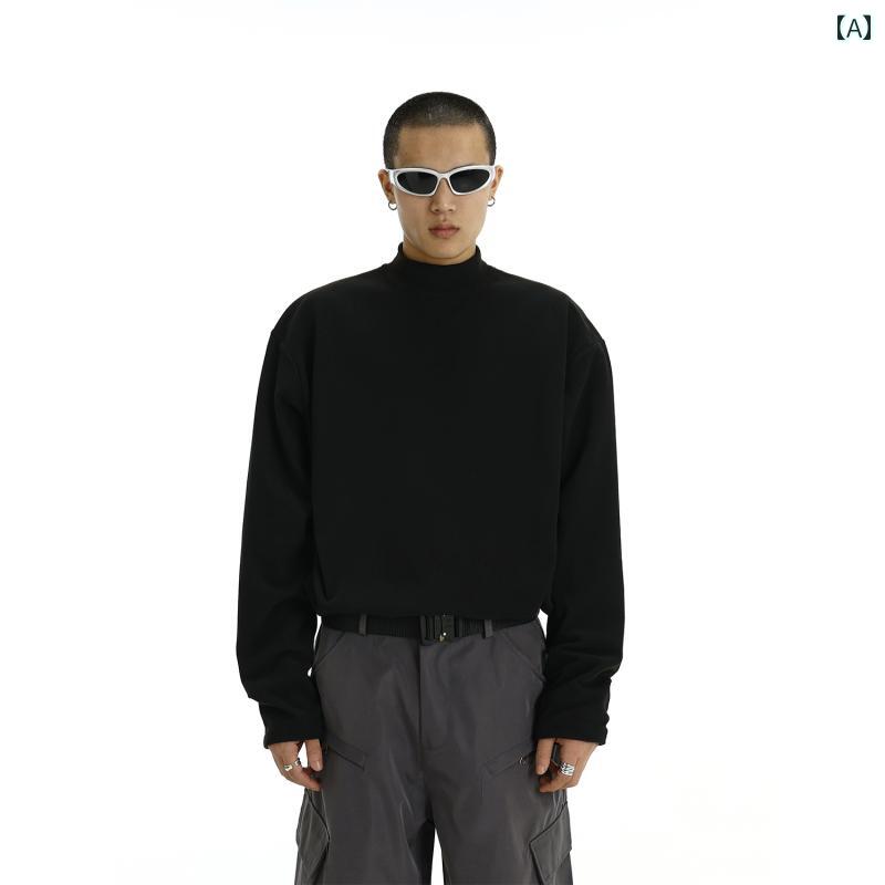 メンズ ファッション 春夏 秋　冬 かっこいい オシャレ モテ 男性用 紳士服 服 韓国 シンプル 大人 秋　冬 メンズ ハーフ タートル カ..