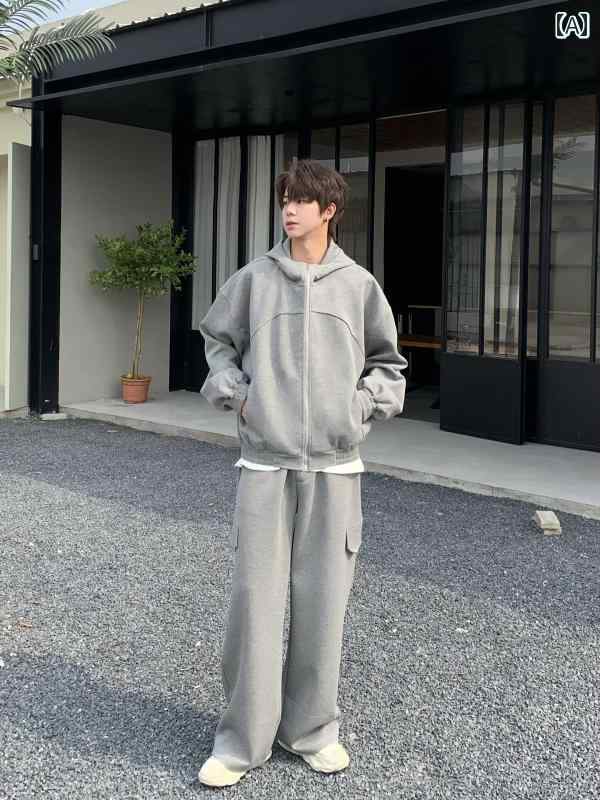 Rakuten - メンズ ファッション 春夏 秋冬 かっこいい オシャレ モテ 男性用 紳士 韓国 シンプル 大人 韓国 高級 カーディガン セーター ゆったり カジュアル スポーツ スーツ メンズ 春 シンプル ツーピース スーツ