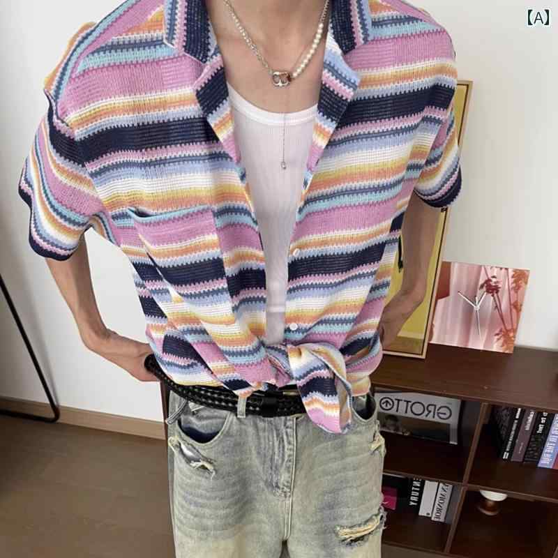 樂天商城 - メンズ ファッション 春夏 秋冬 かっこいい オシャレ モテ 男性用 紳士服 服 韓国 シンプル 大人 夏用 アメリカン レトロ コントト トイプ 半袖 シャツ 薄手 カジュアル シャツ ジャケット