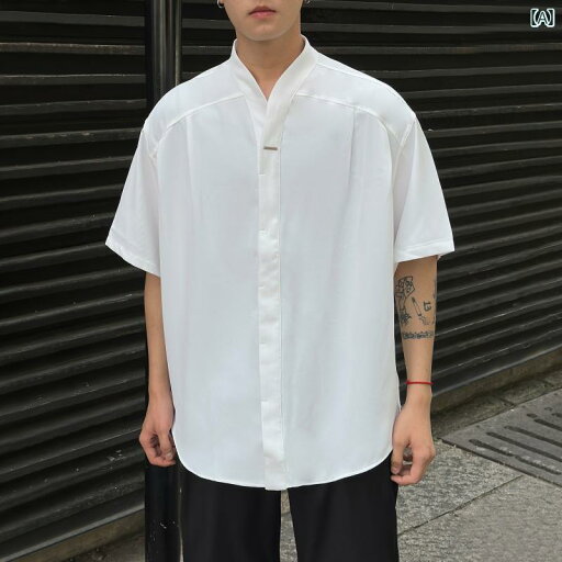 メンズ ファッション 春夏 秋冬 かっこいい オシャレ モテ 男性用 紳士服 服 韓国 シンプル 大人 タンドカー 白 シャツ メンズ 半袖 夏 カジュアル ドレープ 半袖 シャツ ジャケット メンズ ファッション 春夏 秋冬 かっこいい オシャレ モテ 男性用 紳士服 服 韓国 シンプル 大人 タンドカー 白 シャツ メンズ 半袖 夏 カジュアル ドレープ 半袖 シャツ ジャケット
