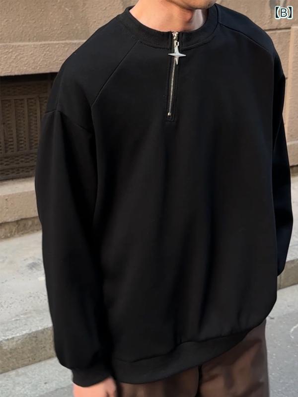 YKC8のメンズ ファッション 春夏 秋冬 かっこいい オシャレ モテ 男性用 紳士服 服 韓国 シンプル 大人 アメリカン ジッパー プイシング ウェットシャツ メンズ 秋冬 ウンドネップルオーバー トップ ジャケット｜アングル2
