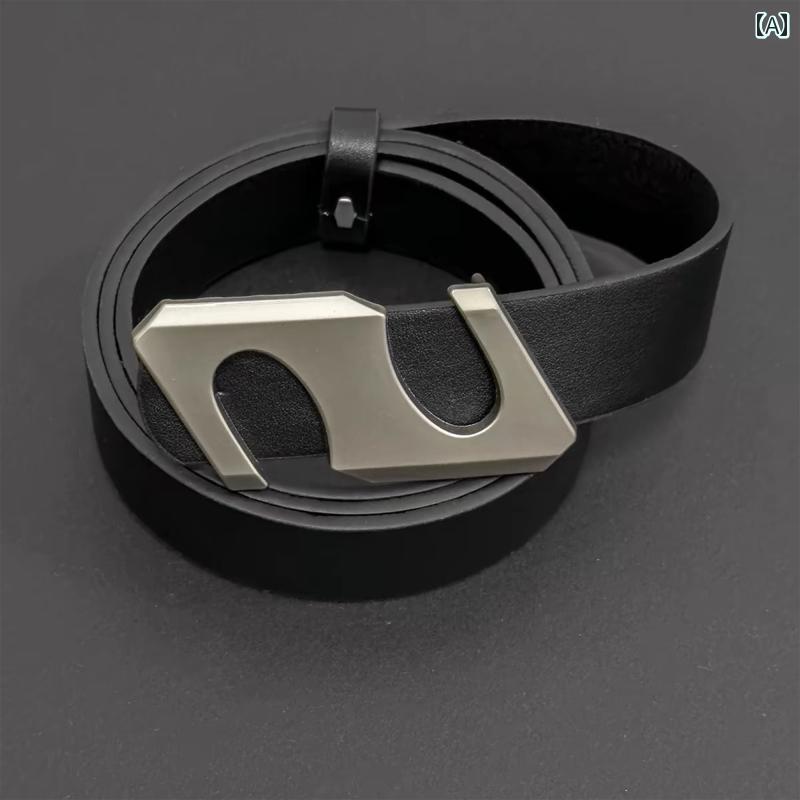 アメリカン クリーン フィット ハイエンド ボタン ホール パンツ ベルト メンズ オシャレ かっこいい アクセサリー ジーンズ ベルト