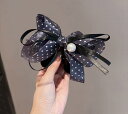 レディース ファッション 女性 かわいい おしゃれ 韓国 高級 ギフト プレゼント アクセサリー ジュエリー 髪飾り ヘア 水玉 ドット クリップ リボン シン...