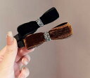 レディース ファッション 女性 かわいい おしゃれ 韓国 高級 ギフト プレゼント アクセサリー ジュエリー 髪飾り ヘア ベルベット 無地 リボン クリップ ...