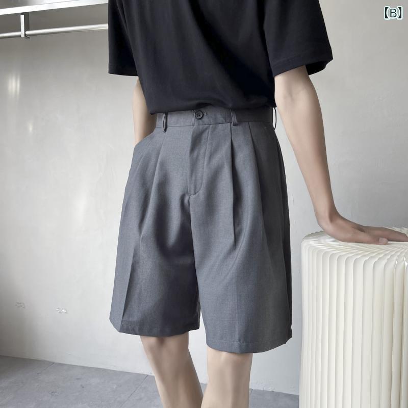 YKC8のメンズ ファッション 春夏 秋冬 かっこいい オシャレ モテ 男性用 紳士服 服 韓国 シンプル 大人 高級 スーツ ショート パンツ メンズ 夏 薄手 韓国 カジュアル 五分丈 ズボン スポーツ アウターパンツ｜アングル2