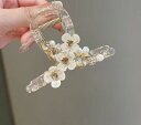 レディース ファッション 女性 かわいい おしゃれ 韓国 高級 ギフト プレゼント アクセサリー ジュエリー 髪飾り ヘア アクリル クリア シェル フラワー ...