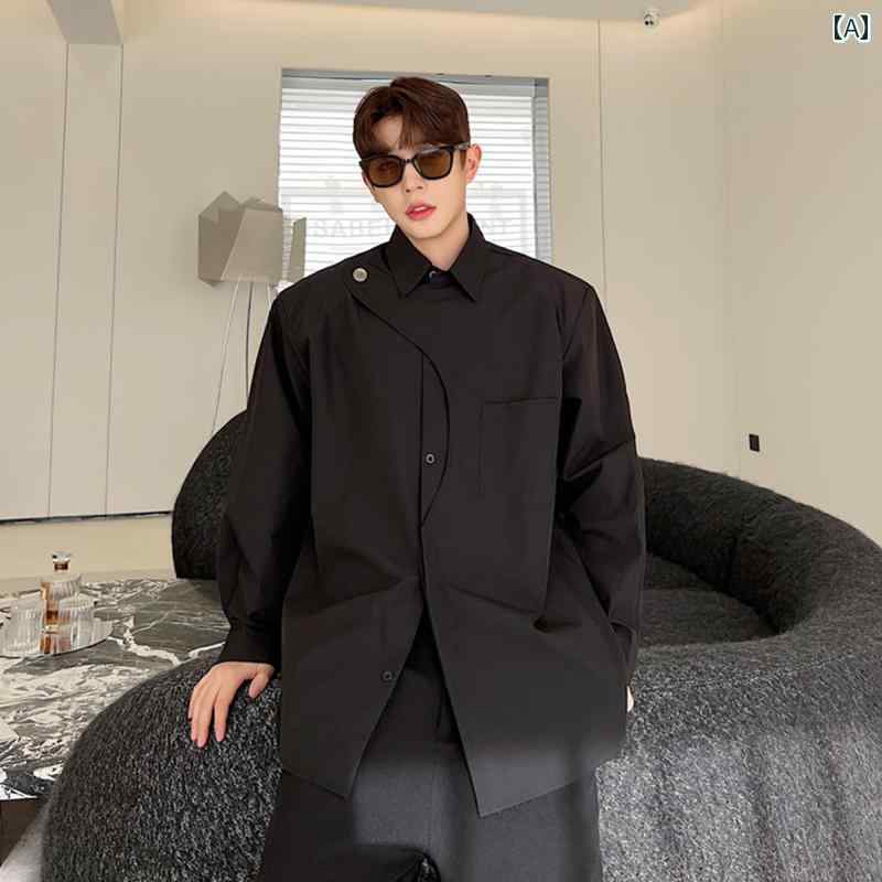 メンズ ファッション 春夏 秋冬 かっこいい オシャレ モテ 男性用 紳士服 服 韓国 シンプル 大人 ハイエンドな チャイナ シャツ メンズ 長袖 春秋 チュニック スーツ 韓国 シャツ