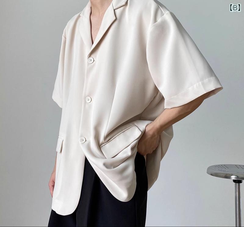 メンズ ファッション 春夏 秋 冬 かっこいい オシャレ モテ 男性用 紳士服 服 韓国 シンプル 大人 夏 薄手 スーツ メンズスーツ カジュアル 半袖 スーツ 韓国